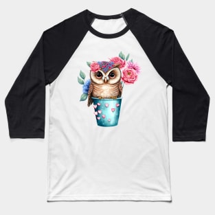 owl Blue Baseball T-Shirt